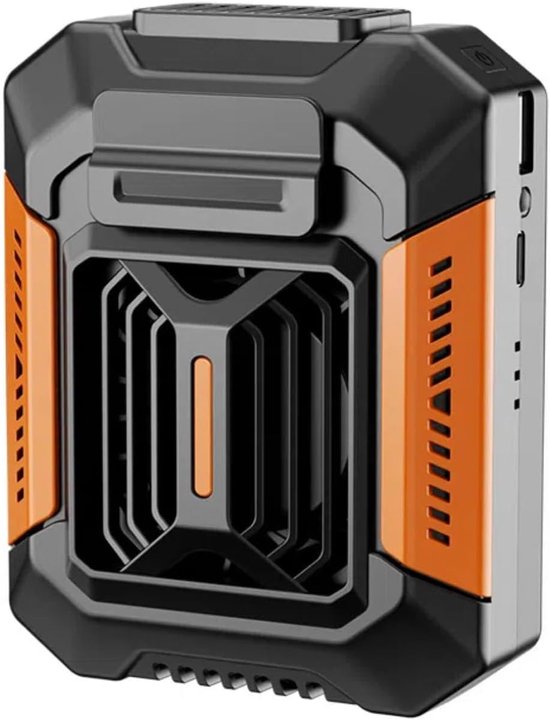 Tragbarer Ventilator, Wiederaufladbar, Luftzirkulation, Kühlung, Batteriebetrieben, Deckenventilator Mit 3 Geschwindigkeitsstufen, Orange
