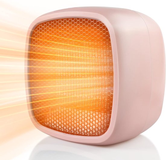 Tragbare Elektrische Heizung 400/800 W，kompakte Keramik-miniheizung，schnelles Aufheizen Und Leiser Betrieb，rosa