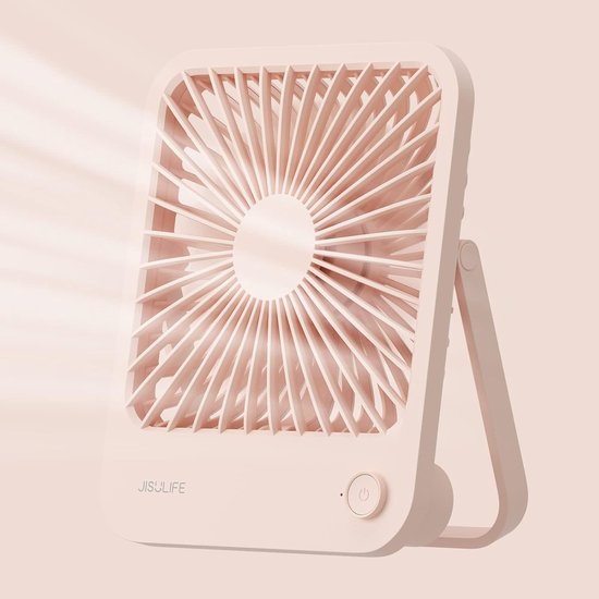 Passend Für Jisulife Mini-ventilator, Kleiner, Faltbarer Ventilator (180°), Leise, 4 Geschwindigkeitsstufen, Für Zuhause/büro/reisen, Rosa