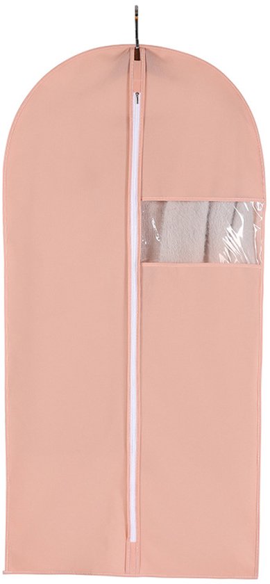 2 Kleidersäcke, 65 X 110 Cm Große Packbeutel, Staubdichte Kleidersäcke, Mottensichere Kleidersäcke Mit Reißverschluss Für Mäntel, Rosa