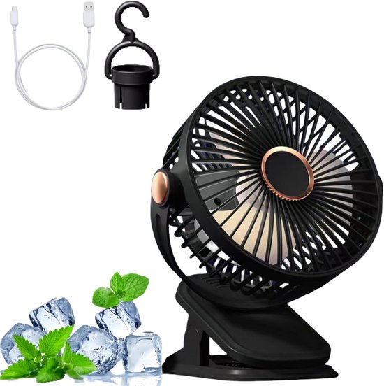 Leiser Usb-ventilator，mini-tischventilator，5 Windgeschwindigkeiten，360° Drehbar，kleiner Wandventilator，zuhause Und Camping，rosa，1 Stück