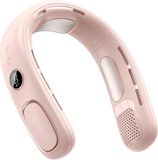 Aufbewahrungstasche，halbleiter-nackenventilator Ohne Rotorblätter，tragbares Kühlgerät，geeignet Für Erwachsene Und Kinder，rosa