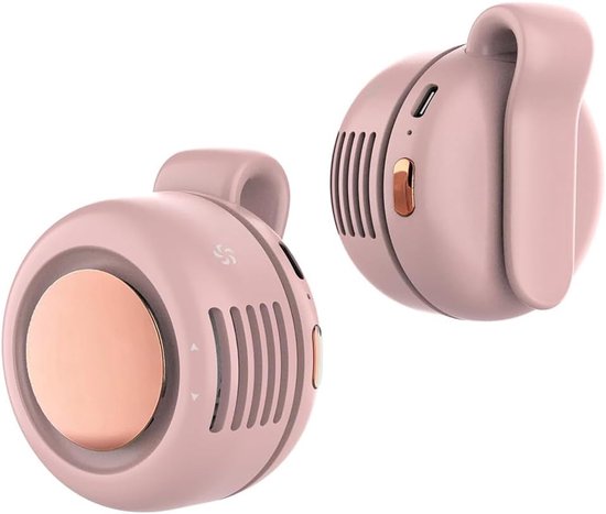 Tragbarer，leiser Und Klingenloser Clip-ventilator，3 Geschwindigkeitsstufen，6 Stunden Laufzeit，usb-c-schnellladung (pink)