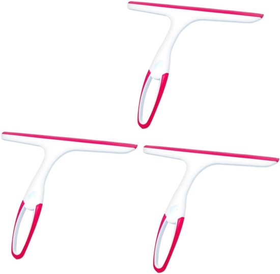 3er-pack Glasabzieher, Reinigungswerkzeug Für Fenster, Türen, Fliesen, Hitzebeständiges Glas, Duschabzieher, Rosarot