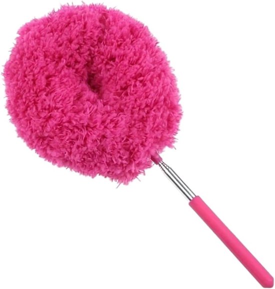 Staubwedel Mit Langem Griff – Teleskop-staubpinsel – Höhenverstellbar – Längenverstellbar – Bis Zu 80 Cm – Rosa-rot