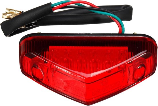 Motorrad-rücklicht – Led-bremslicht – Sichere Sichtbarkeit – Integriertes 3-in-1-licht – 12 V – Rot