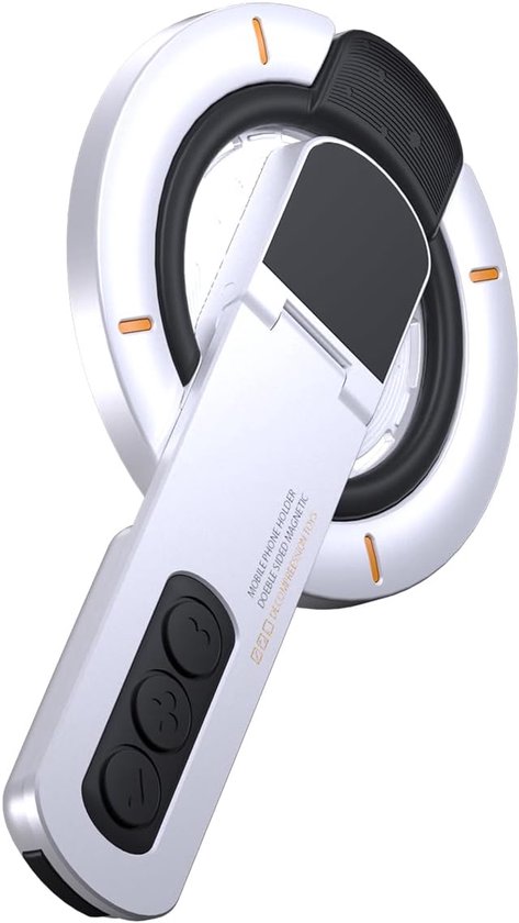 Geeignet Für Magsafe，handyhalterung Mit 360°-drehung，ausklappbarem Ständer Und Silikon-fingerring，kompatibel Mit Allen Handys (weiß)
