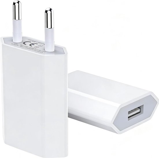 2er-pack Usb-netzteile，5-w-usb-netzteil，universelles 5-v-1-a-netzteil，ladegerät Kompatibel Mit Mobiltelefonen，kameras Und Tablets，weiß