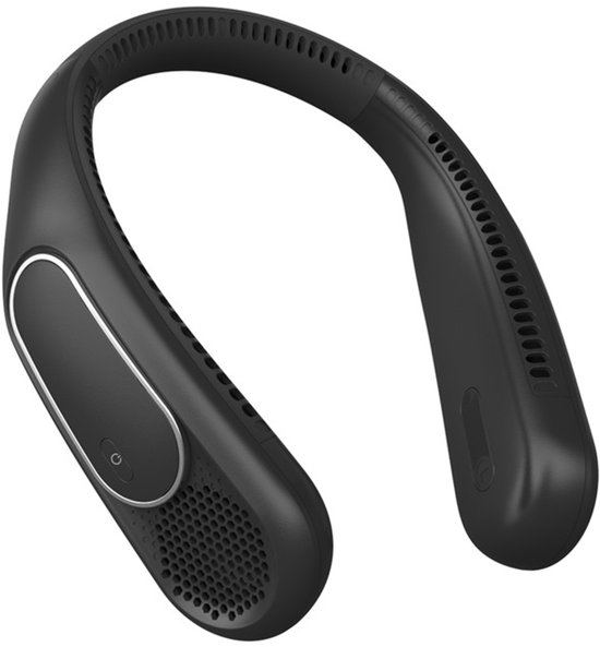 Nackenventilator，usb-ventilator Mit 66 Luftauslässen，360°-luftstrom，4 Geschwindigkeitsstufen，6000 Mah Akku，usb-aufladbar，schwarz