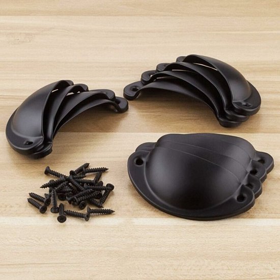 12 Stück，griff Für Küchenschrank，mittenabstand 65 Mm，schwarz，8,1 × 3,2 × 1,8 Cm