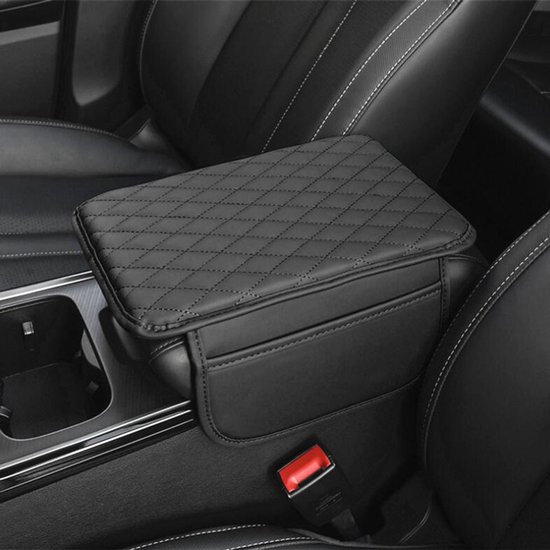Mittelarmlehnenbezug – Armlehnenmatte – Ablagematte Für Den Fahrzeuginnenraum – Auto-armlehnenmatte – 31 X 21 Cm – Schwarz – Leder