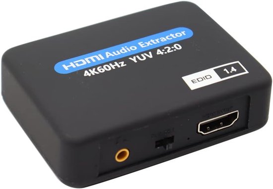 Hdmi-audio-extraktor 2k/4k，1 Stück，inkl. Usb-kabel，unterstützt Optischen Toslink-audioausgang (spdif) + 3,5-mm-audioausgang，schwarz