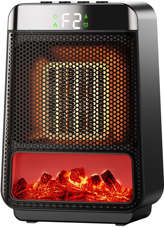 Elektrischer Mini-kamin Für Den Innenbereich，1500 W，tragbarer Tischkamin Für Die Weihnachtsdekoration Von Zuhause Oder Büro (schwarz)