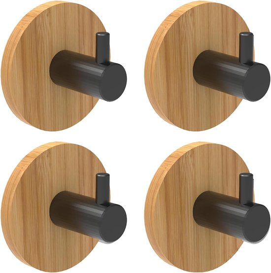 4-teiliger Haken，starker Klebehaken，metall- Und Holzhaken，zylindrischer Haken，schwarz