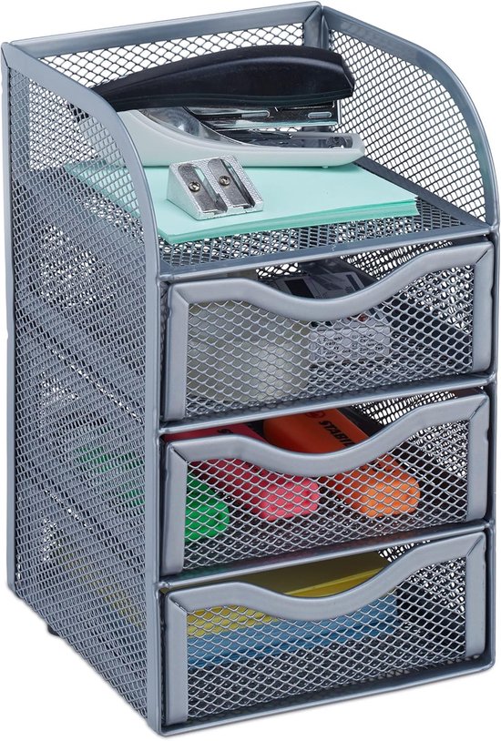 Schwarzer Aufbewahrungsschrank Mit 9 Transparenten Schubladen (25 X 16 X 15 Cm) – Kompakter Organizer Für Büro-, Schmuck- Und Hobbybedarf