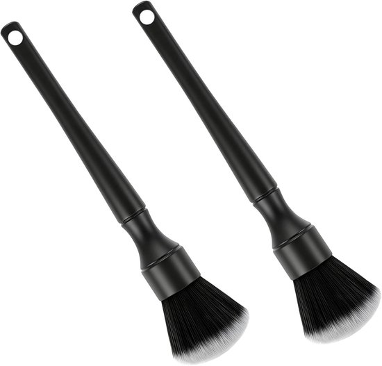 Set Mit 2 Weichen Reinigungsbürsten Für Die Innenraum- Und Detailreinigung – Antistatisch, Für Auto, Tastatur Und Schmuck, Schwarz