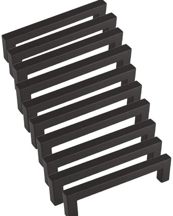 10 Schwarze Küchenschrankgriffe, 128 Mm, Aus Schwarzem Edelstahl, Passend Für Küchenschranktüren