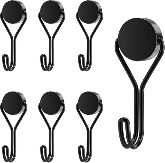 Magnetische Haken，6er-set，schwarz，für Küchenutensilien，schlafzimmerschränke，zum Aufhängen Von Dekolichtern，grills Und Gartengeräten