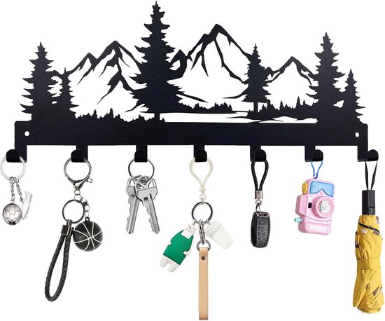 Schlüsselbrett，metall-schlüsselhalter，wand-schlüsselhalter，schwarz，7 Haken Für Flur