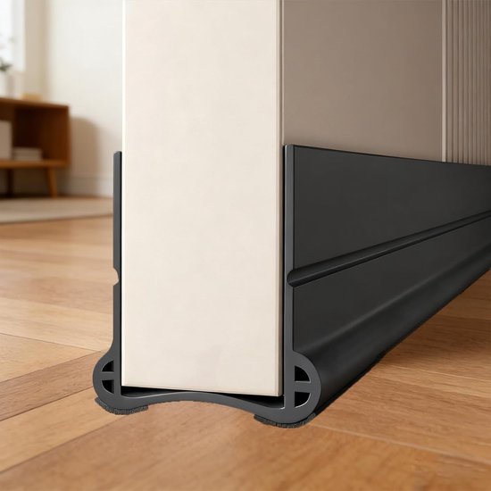 Türdichtung Für 93 Cm Türen，silikon-türdichtung，selbstklebend Zur Energieeinsparung，zugluftstopper Zur Schalldämmung (schwarz)