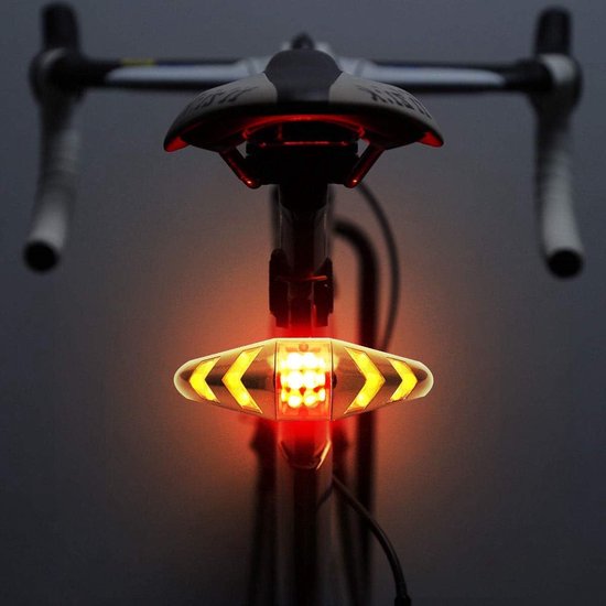 Fahrradrücklicht Mit Fernbedienung – Blinklicht Für Sicheres Radfahren – 180°-sichtbarkeit – Schwarz