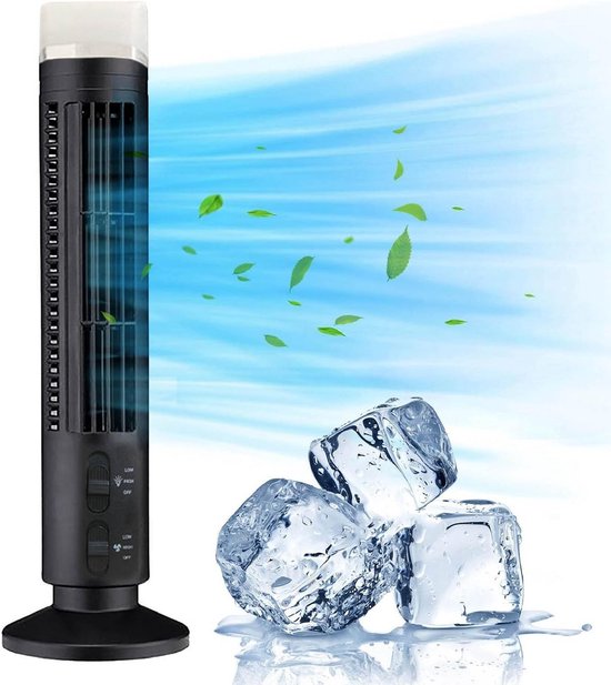 Leiser Turmventilator – Rotorblattloser Ventilator – Kühlung Für Zuhause – Geräuschpegel: 34 Db – 35 X 12 Cm – Schwarz
