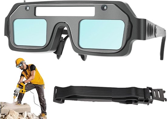 Schweißerbrille – Schutzbrille – Sicheres Arbeiten – Automatisch Abdunkelnd – 5 X 15 Cm – Schwarz