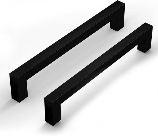 Küchenschrankgriffe Schwarz - 160 Mm Edelstahl - 2 Stück