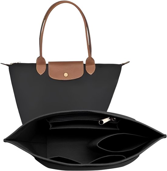 Handtaschen-organizer，7 Fächer，21 X 17 X 13 Cm，organizer Für Tragetaschen，mehrfach-taschen-organizer，geeignet Für Große，schwarz