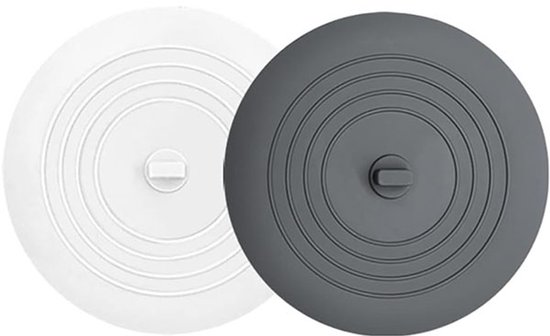 2-teiliges Silikon-abflussstopfen-set，15 Cm Abflussstopfen，geeignet Für Spülbecken，weiß Und Schwarz