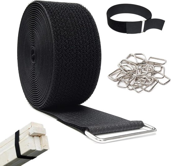 Klettverschluss – 5 M X 5 Cm – Schwarz