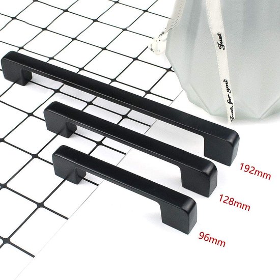Schrankgriffe，128 Mm，10 Stück，aluminiumlegierung，schwarz，küchenschränke Und Badezimmer