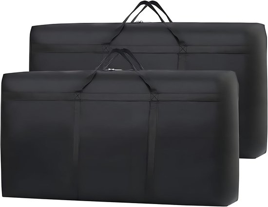 Kleideraufbewahrungstasche – Faltbar Und Mit Griff – 2 Stück – Schwarz – 80 X 45 X 25 Cm