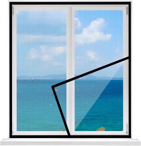 Fenstergitter 120 X 130 Cm, Luftdurchlässig, Insektenschutz, Für Balkon, Wohnzimmer Und Außenfenster, Schwarz