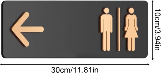 Wc-schild，toilettentürschild，toilettentürschilder，selbstklebendes Toilettenschild，geschlechtsneutrales Wc-schild，schwarz，1 Stück