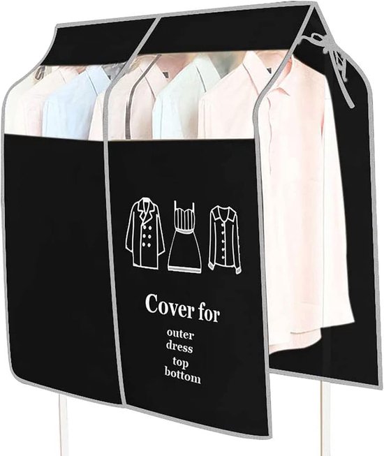 Vvgoods – Universeller Kleidersack Für Kleiderstangen, Kleider, Hemden, Anzüge, Mäntel – Staubschutz – 90 X 110 Cm – Schwarz