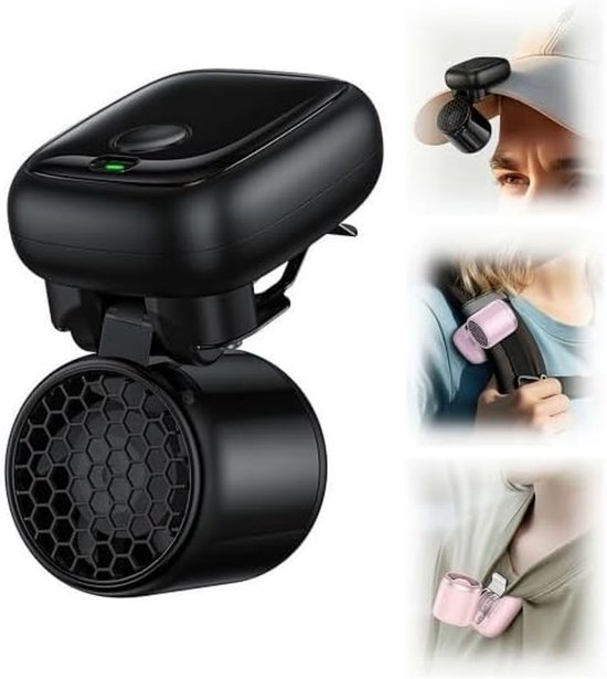 Hutclip-ventilator，freihändiger Kühlventilator，geeignet Für Baseballkappen Und Schirmmützen，für Sport Und Outdoor-aktivitäten，1 Stück (schwarz)