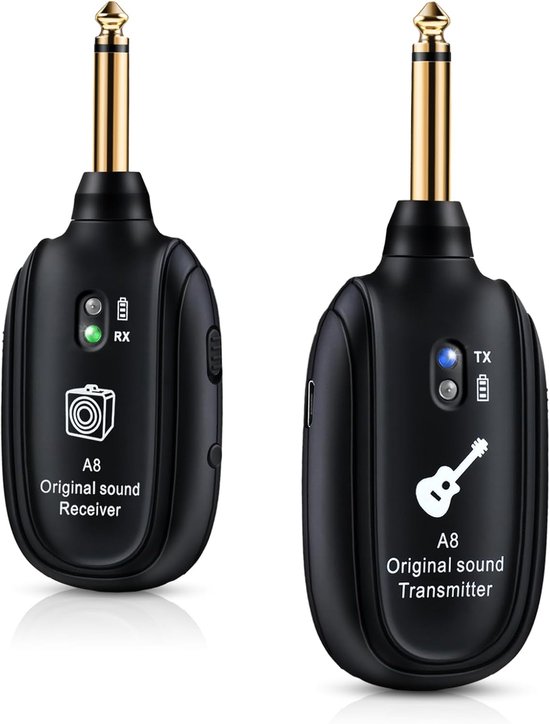 Kabelloser Gitarrensender, Zubehör, Geeignet Für Musikinstrumente Wie Gitarre, Bassgitarre, Violine Und Keyboard – Schwarz