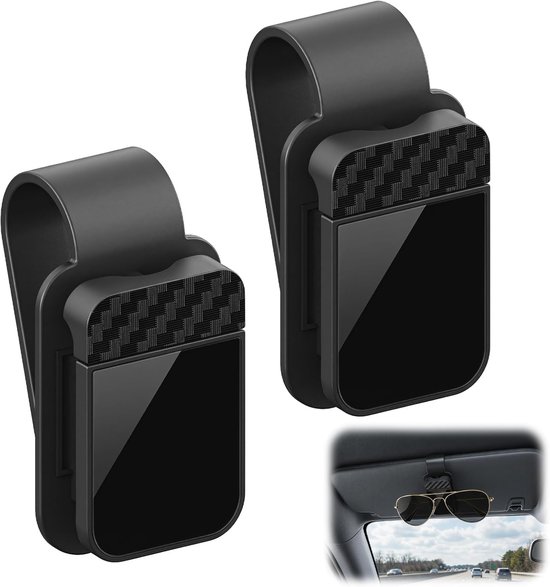 2-teiliger Brillenhalter Für Die Sonnenblende Im Auto，universeller Brillenhalter Fürs Auto，sonnenbrillenhalter Für Die Sonnenblende，schwarz