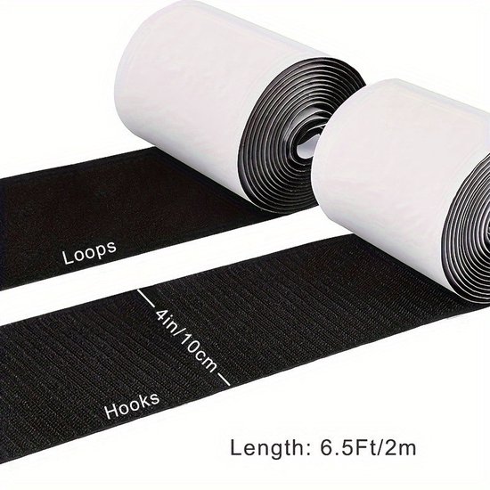 1 Set，selbstklebendes Klettband，befestigung Für Sofakissen，verhindert Das Verrutschen Von Sofakissen，schwarz，10 Cm X 2 M，geeignet Für Zuhause