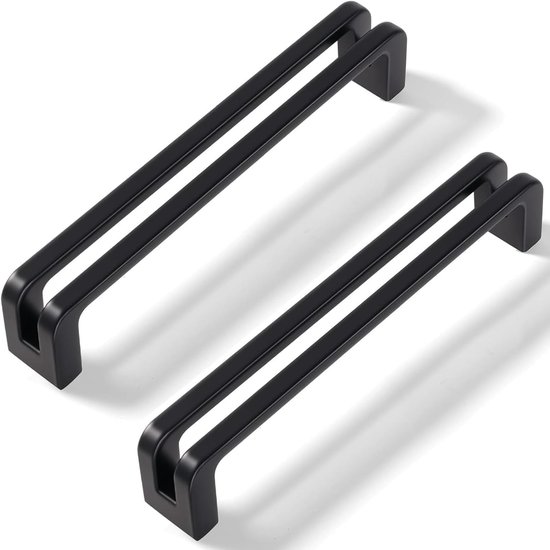 2 Stück Schrankgriffe, Lochabstand 96 Mm, Küchenschrankgriffe Aus Zinklegierung, Vintage-schubladengriffe, Schwarz