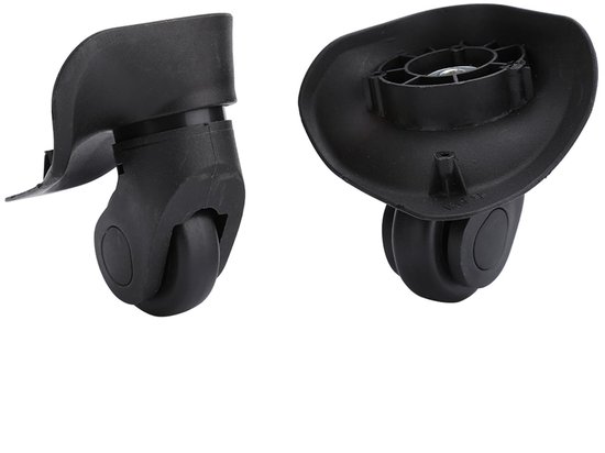 Allecto – Schwarze Pvc-lenkrollen – Universal – Langlebig – Geräuscharm – Ersatz Für Gepäck – Geeignet Für Trolleys – 1 Paar