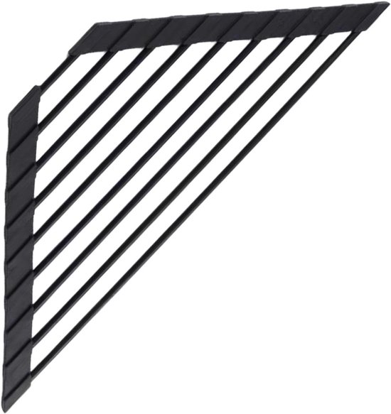Abtropfgestell Für Spülbecken – Rollmatte – Küchenorganizer – Rutschfest, Dreieckig – 408 X 227 Cm – Schwarz
