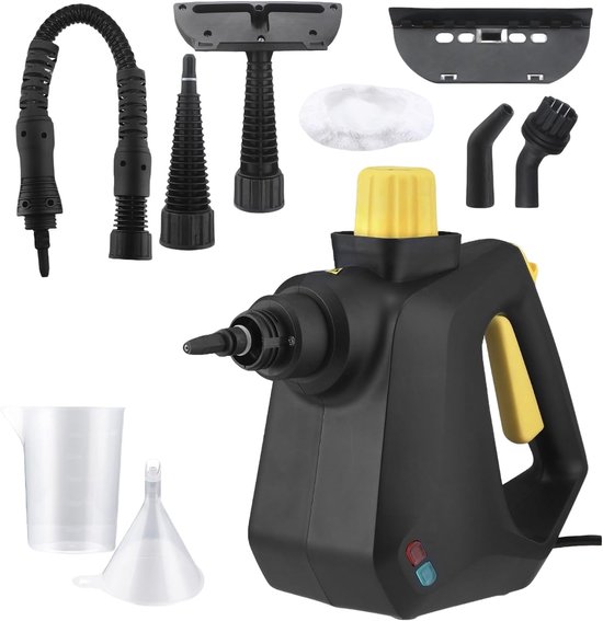 Handdampfreiniger – Dampfreiniger Für Zuhause – Gründliche Reinigung – Chemikalienfrei – 350-ml-tank – Schwarz