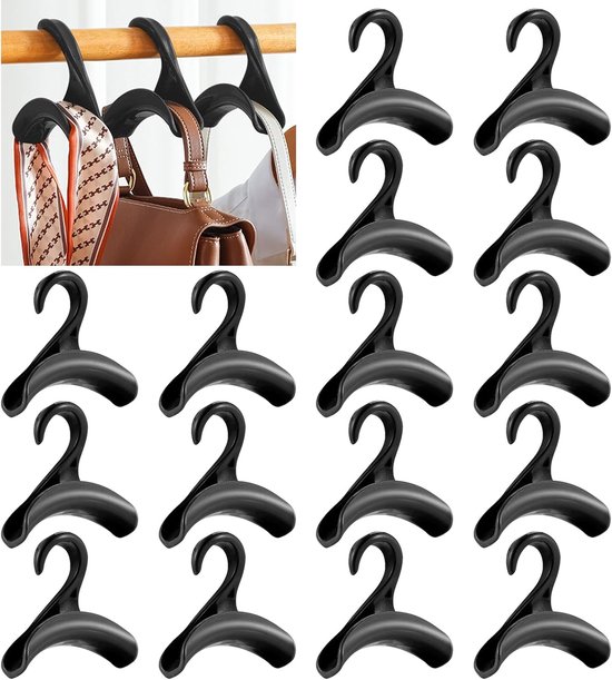 Allround- [handtaschenaufhänger]，[16 Stück]，[taschen & Rucksäcke]，[taschenaufhänger]，[schwarz]，[schultaschen-schalgürtel]