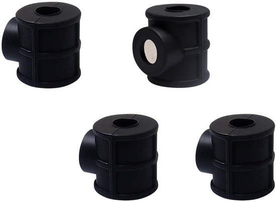 Magnetische Stifthalter, 4er-pack – Silikon-stifthalter – Verstellbar – Für Whiteboard, Kühlschrank & Schreibtisch – Schwarz