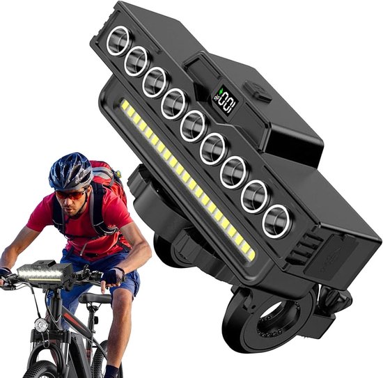 Fahrrad-frontlicht – Sicherheitslampe Für Fahrräder – Nachtfahrten – 130 Db Lautes Signal – Usb-aufladbar – Schwarz