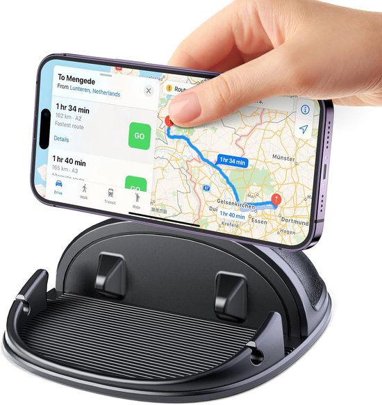 Handyhalterung Fürs Auto – Armaturenbrettbefestigung – Sichereres Fahren – Universelle Passform – 4,7–6,9 Zoll – Schwarz