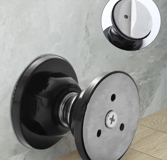 Magnetisches Türschloss, Schwarz – Türstopper – Tür Festhalten – Türstopper – Türschloss Gegen Zugeschlagene Türen – D4.1