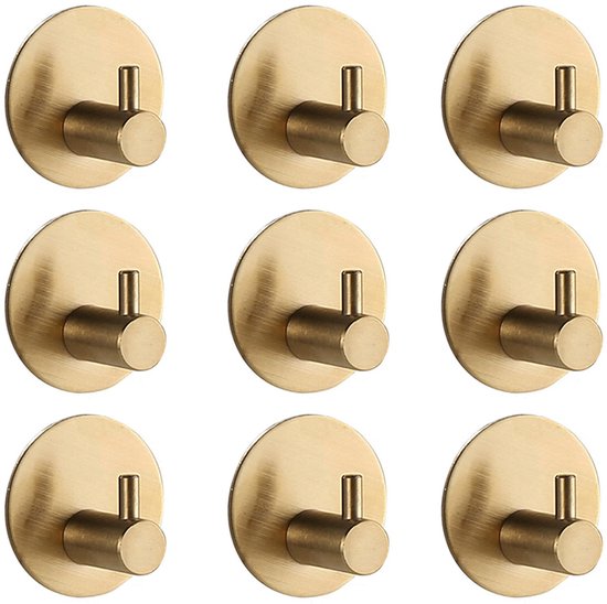 Häkelarbeiten，schwarze Wandaufkleber (9er-lot)，häkelarbeiten Für Das Badezimmer Und Edelstahl，patères Autocollantes Adaptées Aux Kitchens